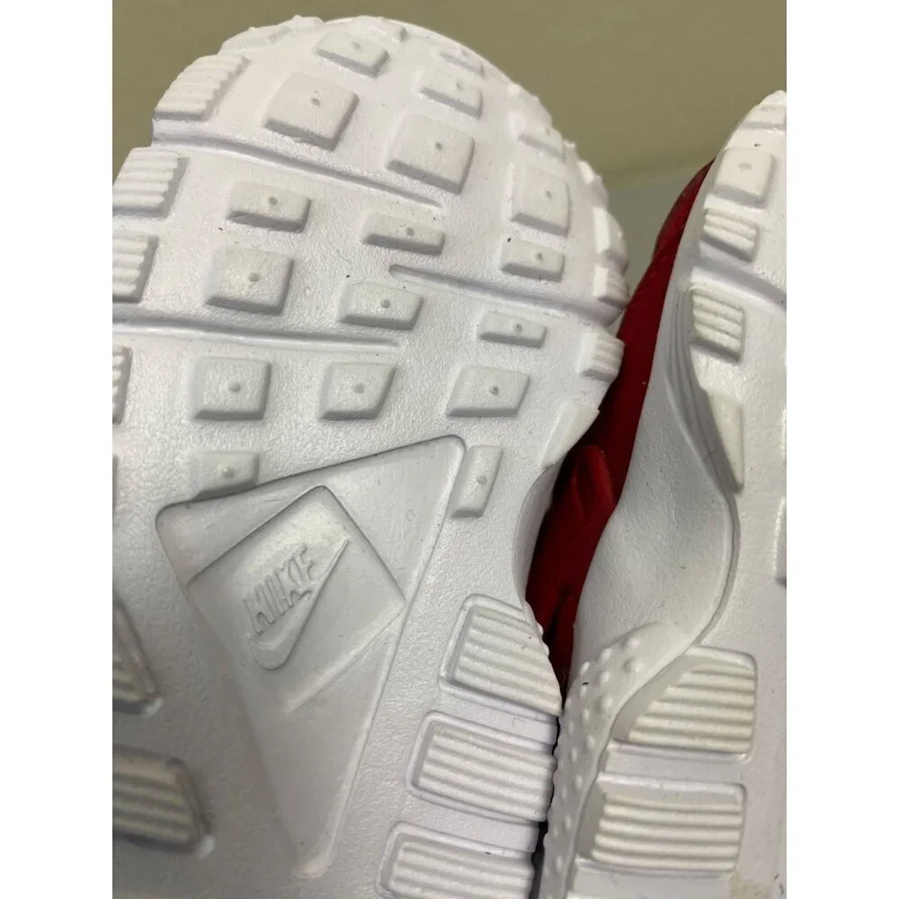 Nike Huarache Run Toddler Red White Sneakers Shoes  Kids Size 4 C